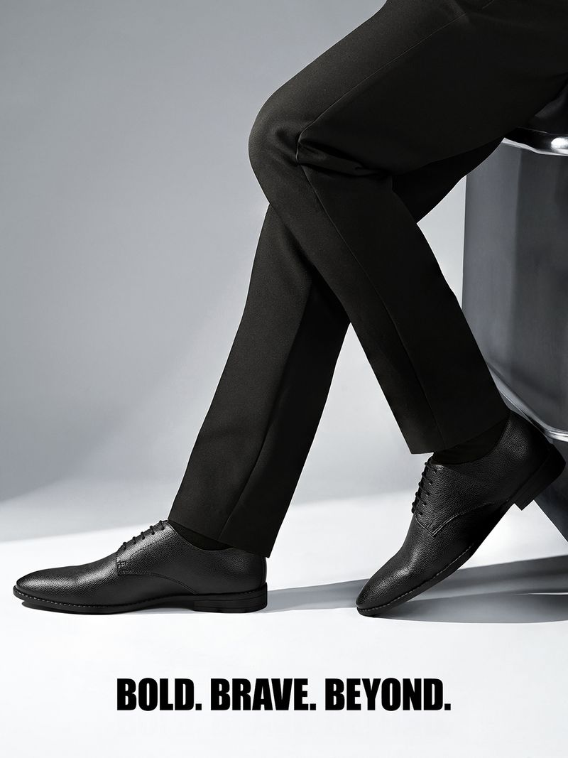 Louis Stitch Men's Derby Shoes Black UK 9 - Image 4