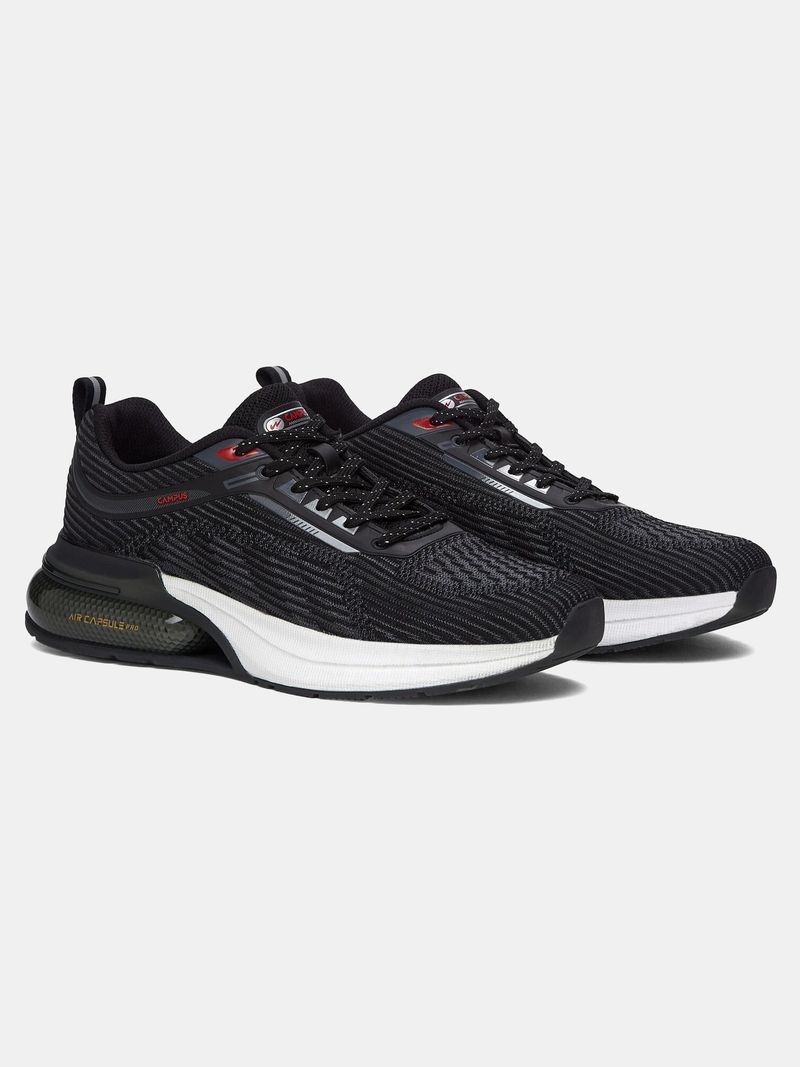 CAMPUS CANVA 's Sports | Memory Extra Bounce Insole with Support-Tech |Lace-Up Running Shoes For Men (Black , 8) - Image 8