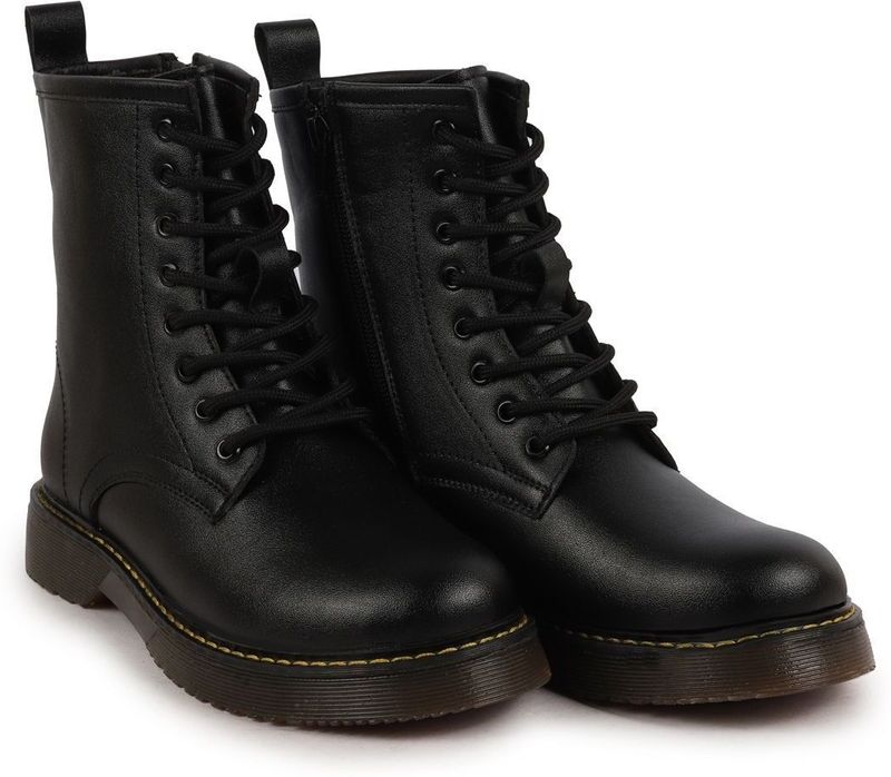 FAUSTO Classic High Ankle 8-Eye Lace Up Boots - Image 5