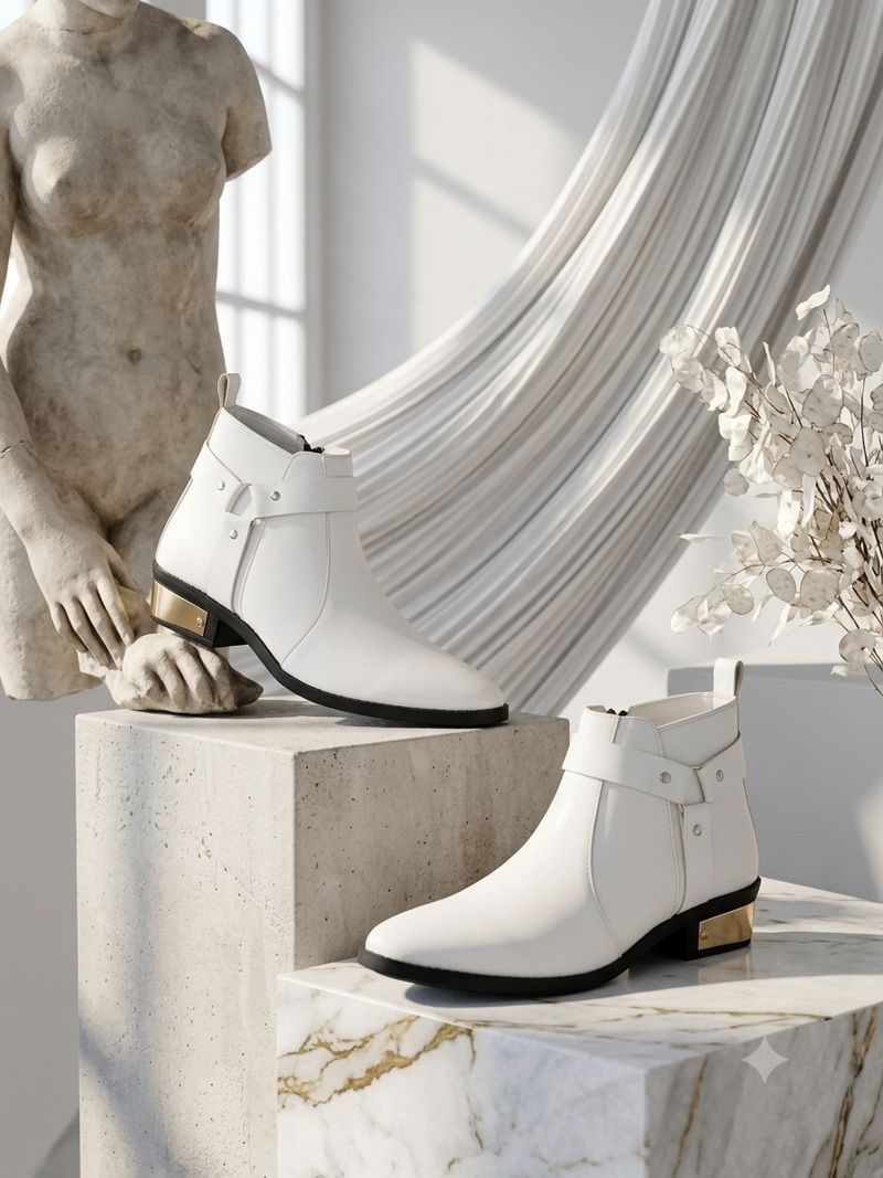 Zyenxis Men Black Harness Ankle Boots - Image 4