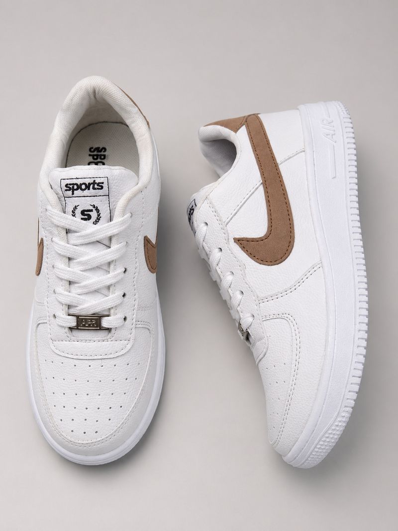 Leevax Men White Sneakers (Size 6) - Image 3