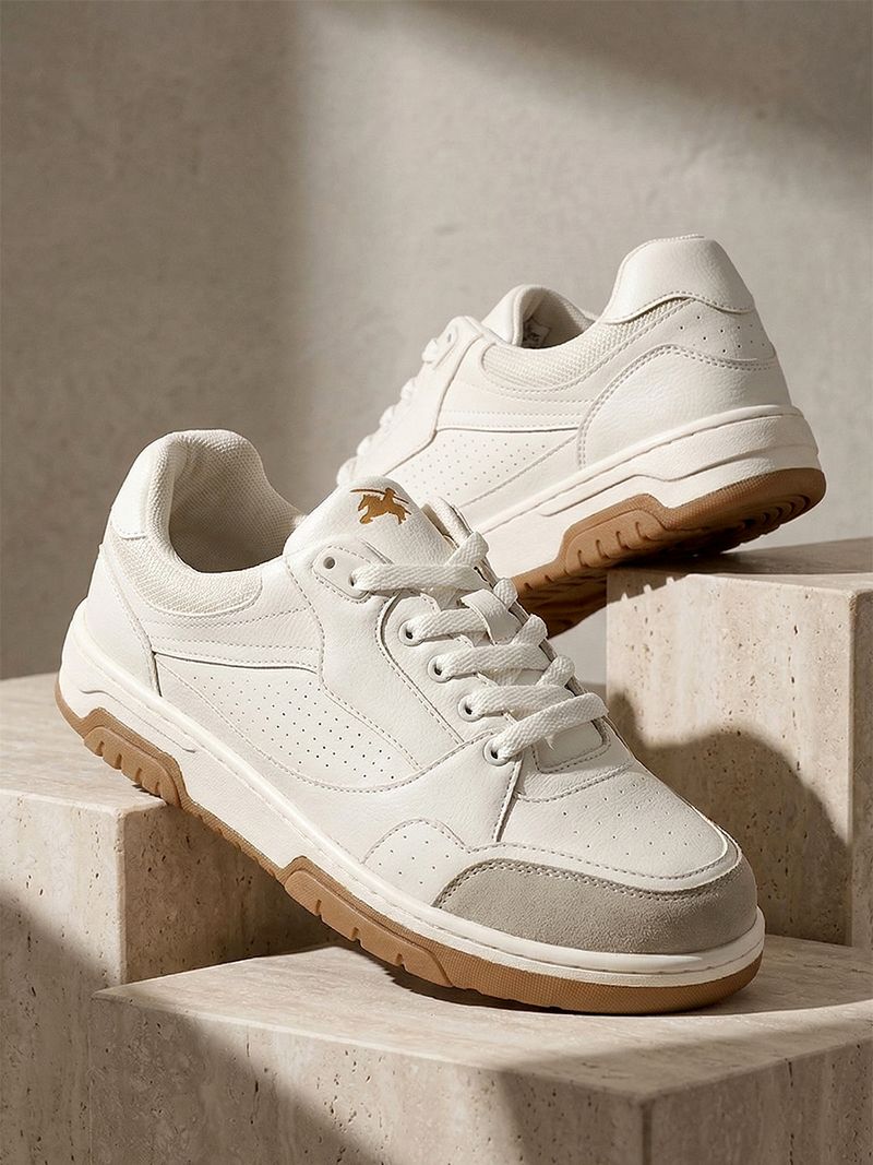 CANTABIL Sneaker Shoes for Men | Lightweight & Comfortable with Cushioned Insole Sneakers For Men (Beige , 9) - Image 2
