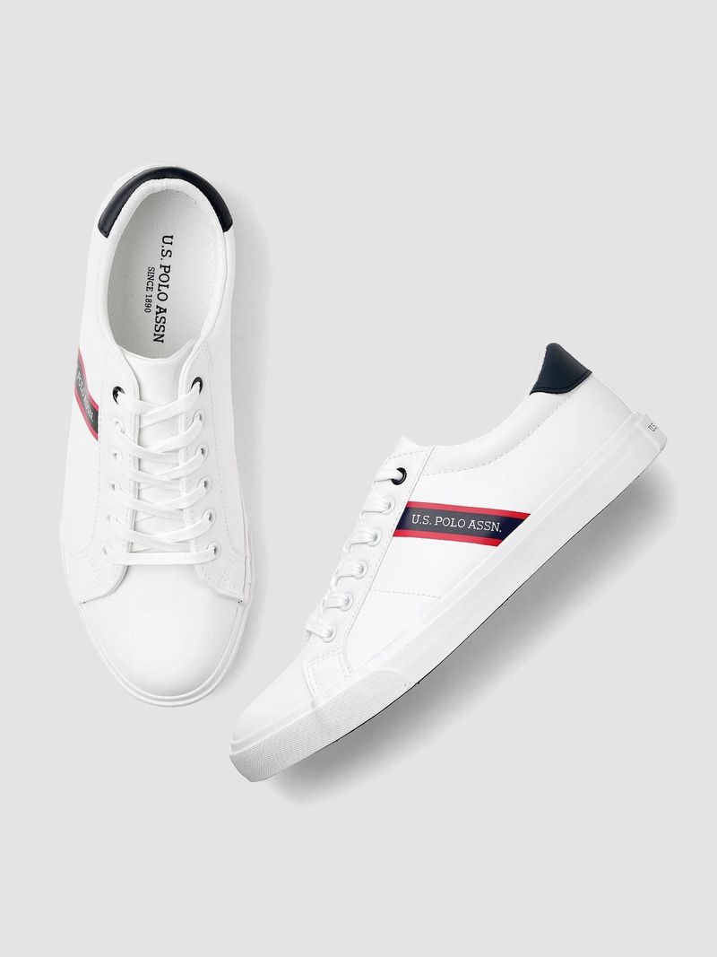 U.S. POLO ASSN. GAIMAN 5.0 Men's Sneakers, Off White, 7 - Image 4