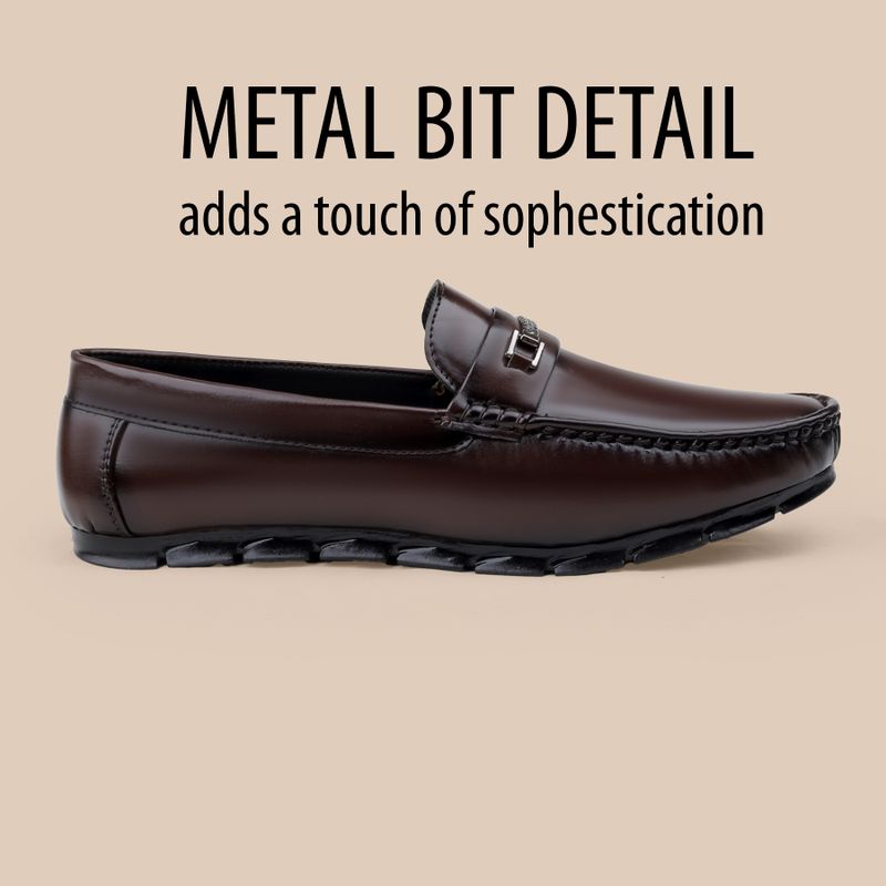 viruformal LF_K-702 Brown Loafers for Men (Size 9) - Image 3