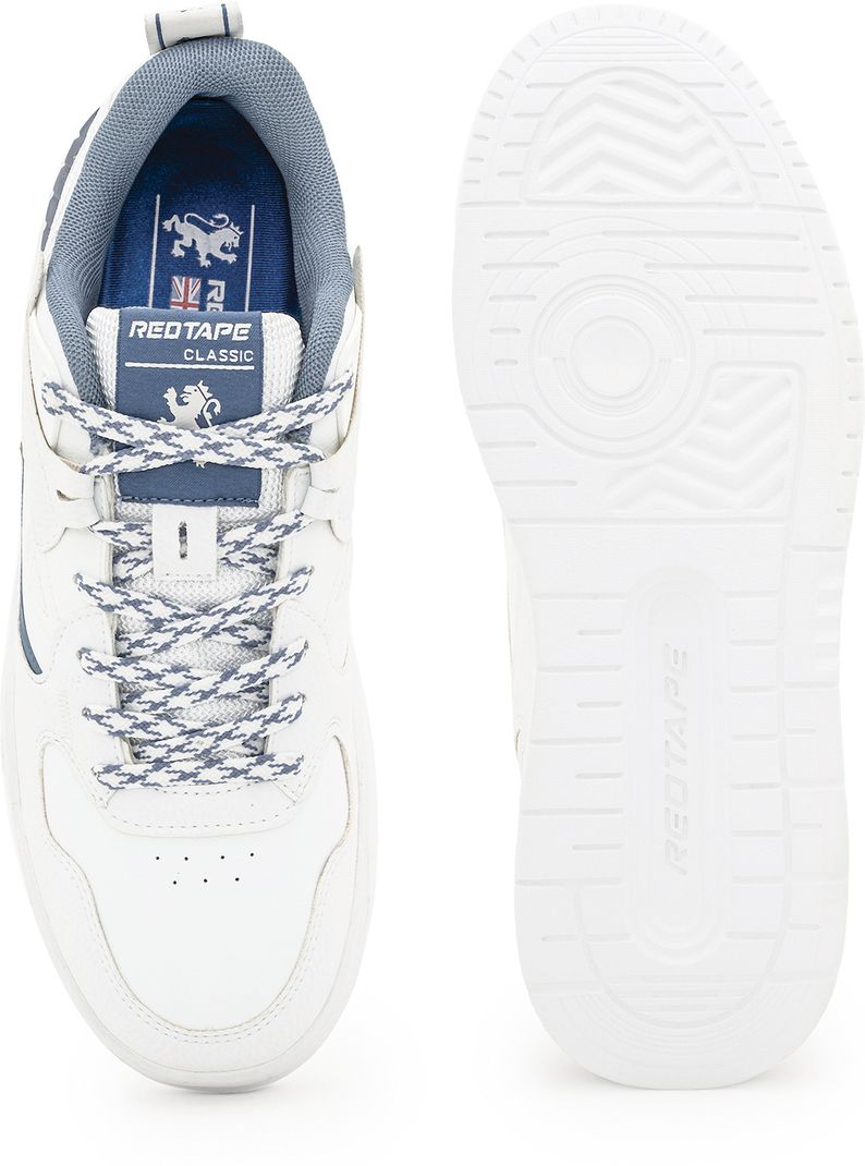 RED TAPE Everyday Style Sneakers for Men (White, Blue, Size 8) - Image 6