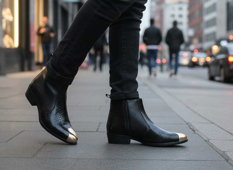 Alstom Rebel Chelsea Boot Gold - Image 5
