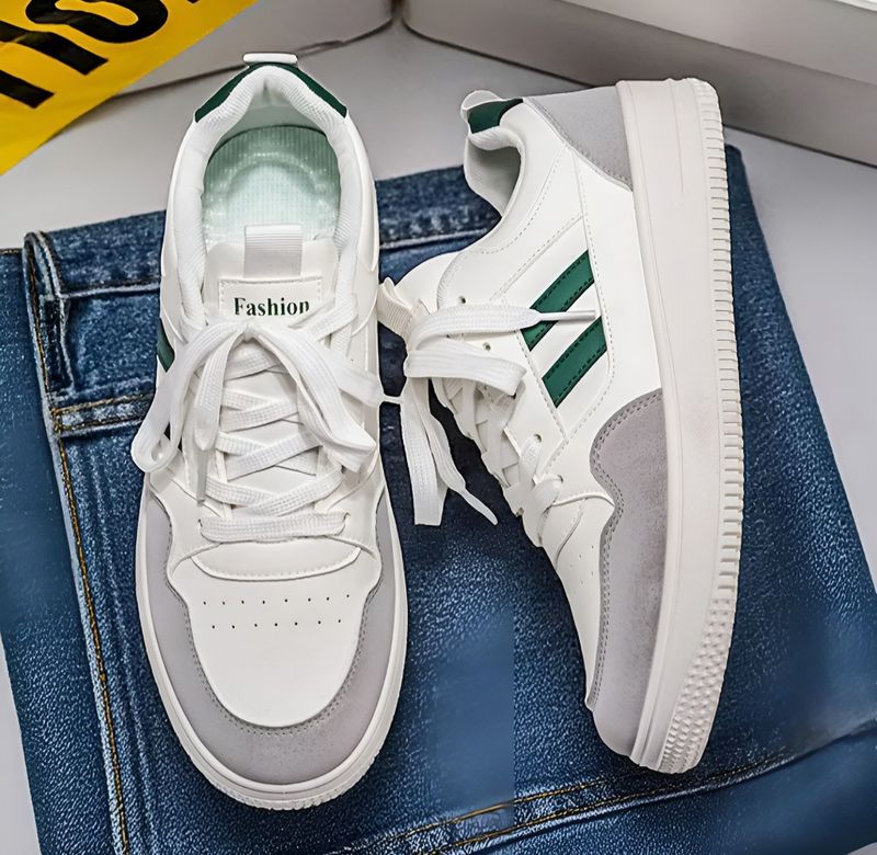 Pocy Shoes White Men's Breathable Sneakers - Image 4