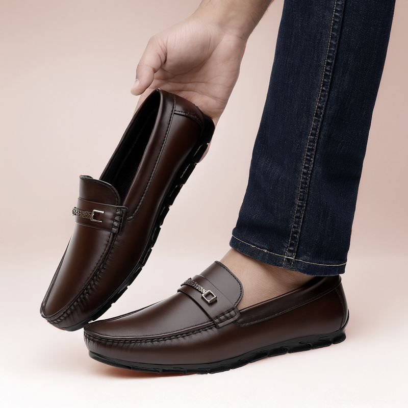 viruformal LF_K-702 Brown Loafers for Men (Size 9) - Image 6