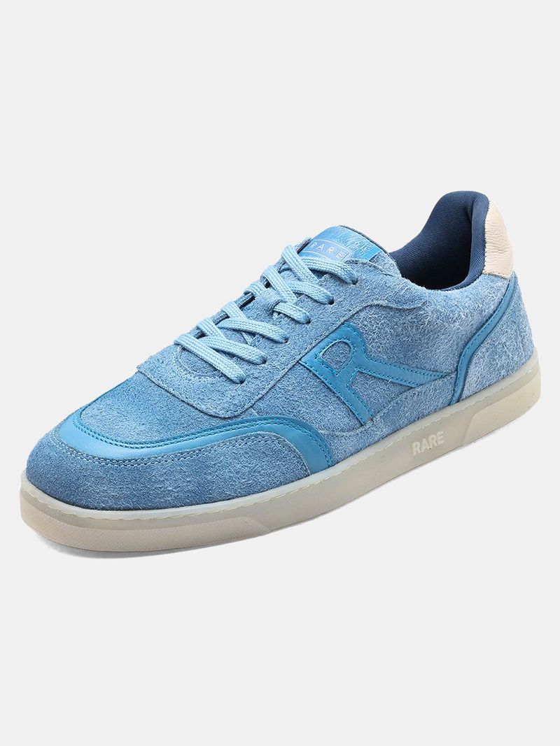 RARE RABBIT Men Orla Blue Suede Sneakers - Image 4