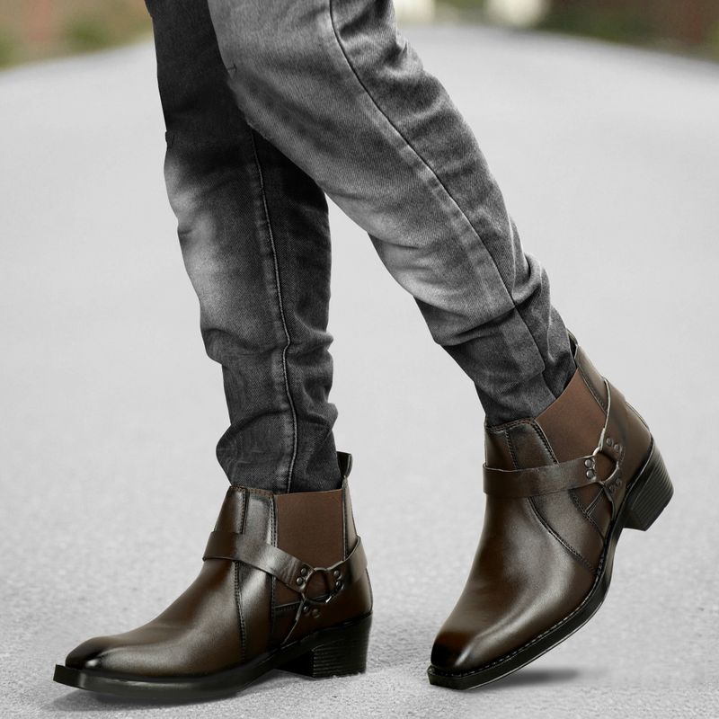 Retro King Men Full Grain Leather Chelsea Boots - Image 3