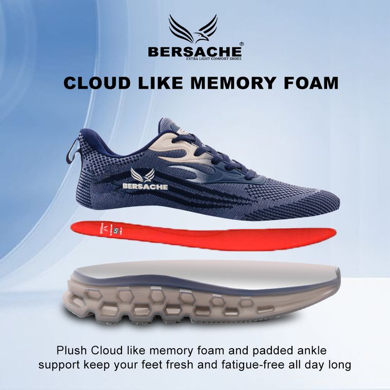 Bersache Blue Running Shoes for Men - Image 4