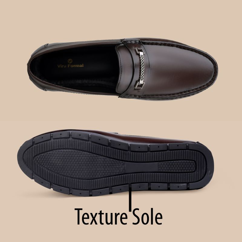 viruformal LF_K-702 Brown Loafers for Men (Size 9) - Image 4