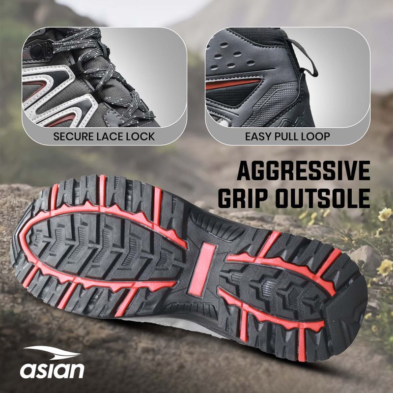 asian EVEREST-24 Men's Water Resistant Hiking Boots - Image 4