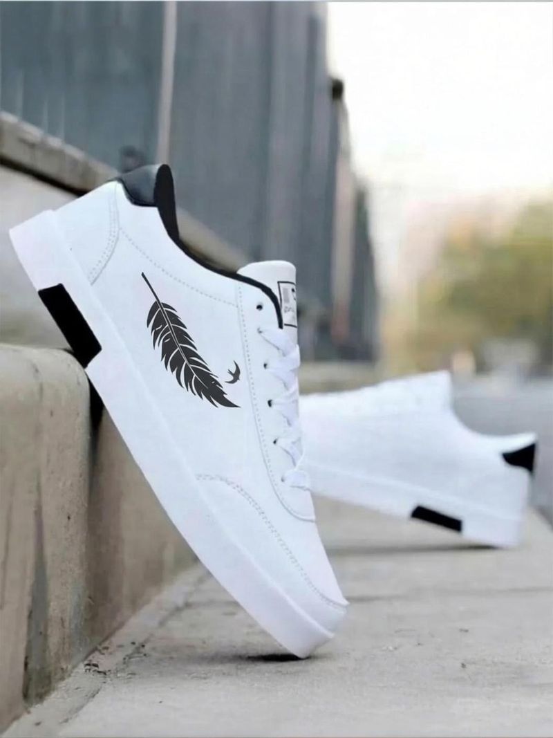 Trend Zone Sneakers For Men (White, Black , 8) deal from flipkart
