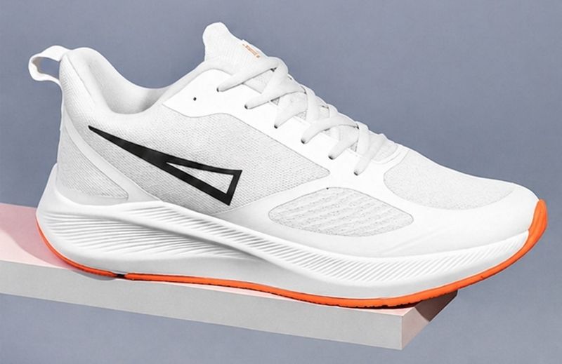 URBANBOX Premium Sports Running Gym Walking Sneaker Walking Shoes For Men (White, Orange , 9) - Image 6