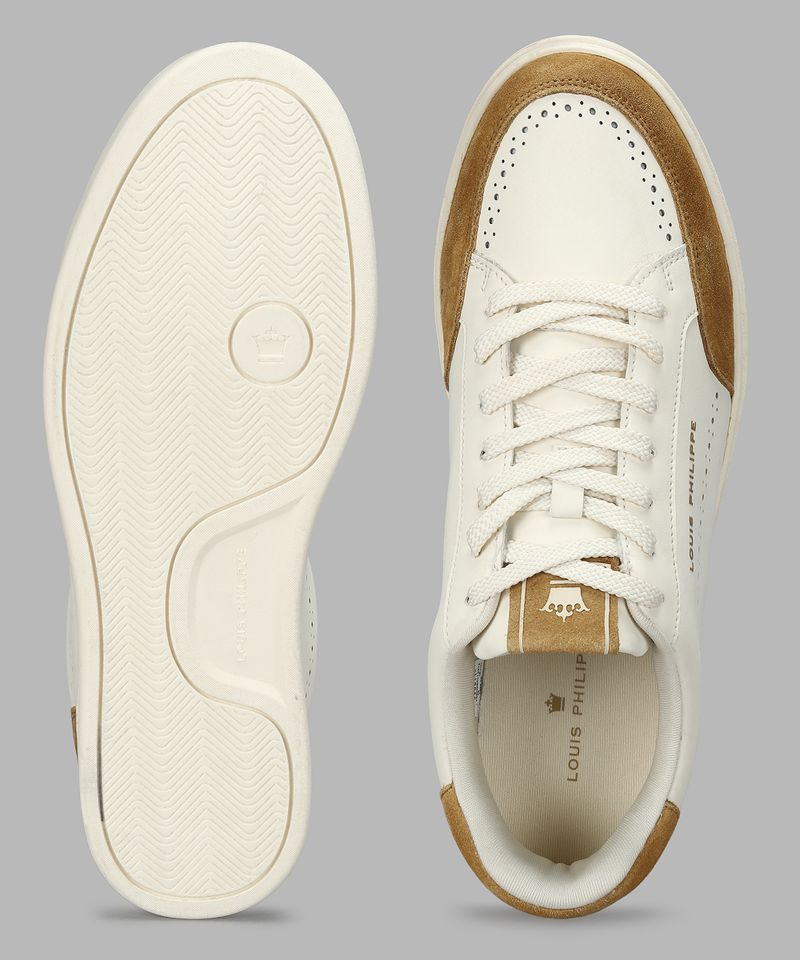 Louis Philippe Sport Lace Up Shoes for Men (Off White, UK 7) - Image 5