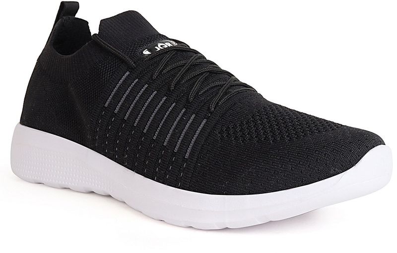 JQR MOJ-402 PLUS Walking Shoes For Men (Black, Grey , 9) - Image 5