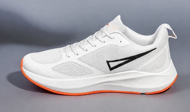 URBANBOX Premium Sports Running Gym Walking Sneaker Walking Shoes For Men (White, Orange , 9) - Image 5