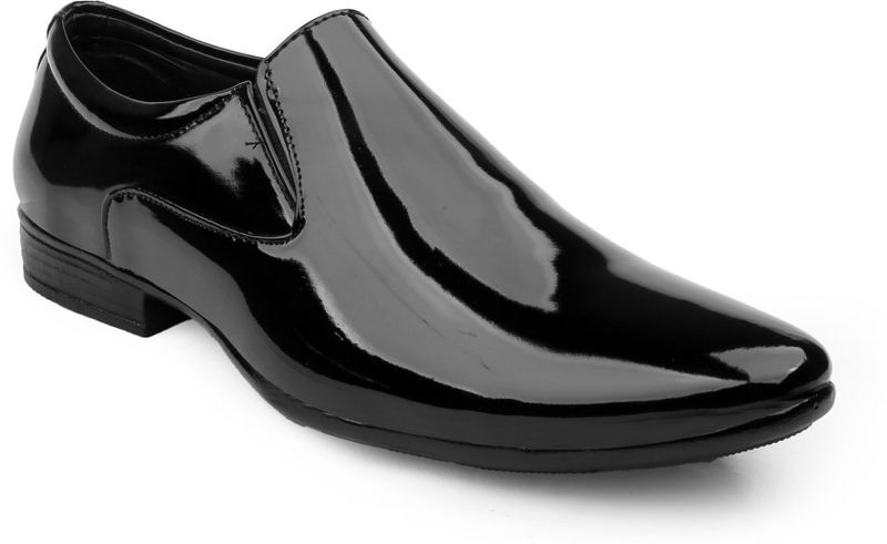 T-ROCK Stylish Formal Slip-On Shoes for Men and Boys (Black, Size 8) - Image 5