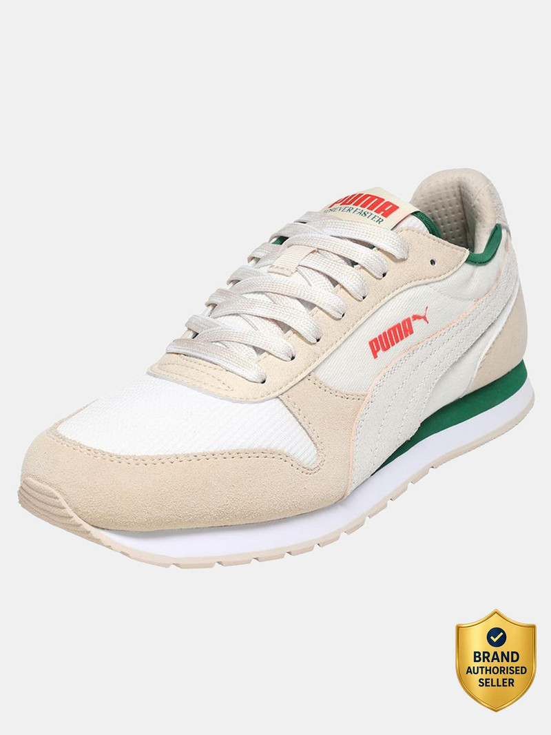 ST MILER Retro Run Sneakers For Men (White , 8)
