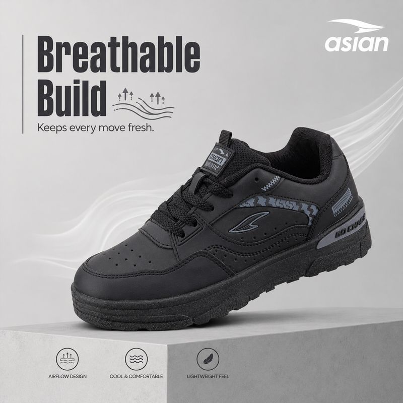asian Kington-02 Men's Chunky Casual Sneakers - Image 5