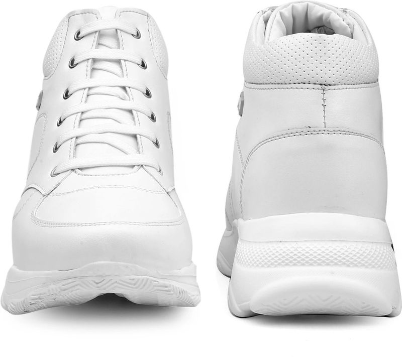 YUVRATO BAXI 3 Inch Hidden Height White Casual Shoes - Image 5
