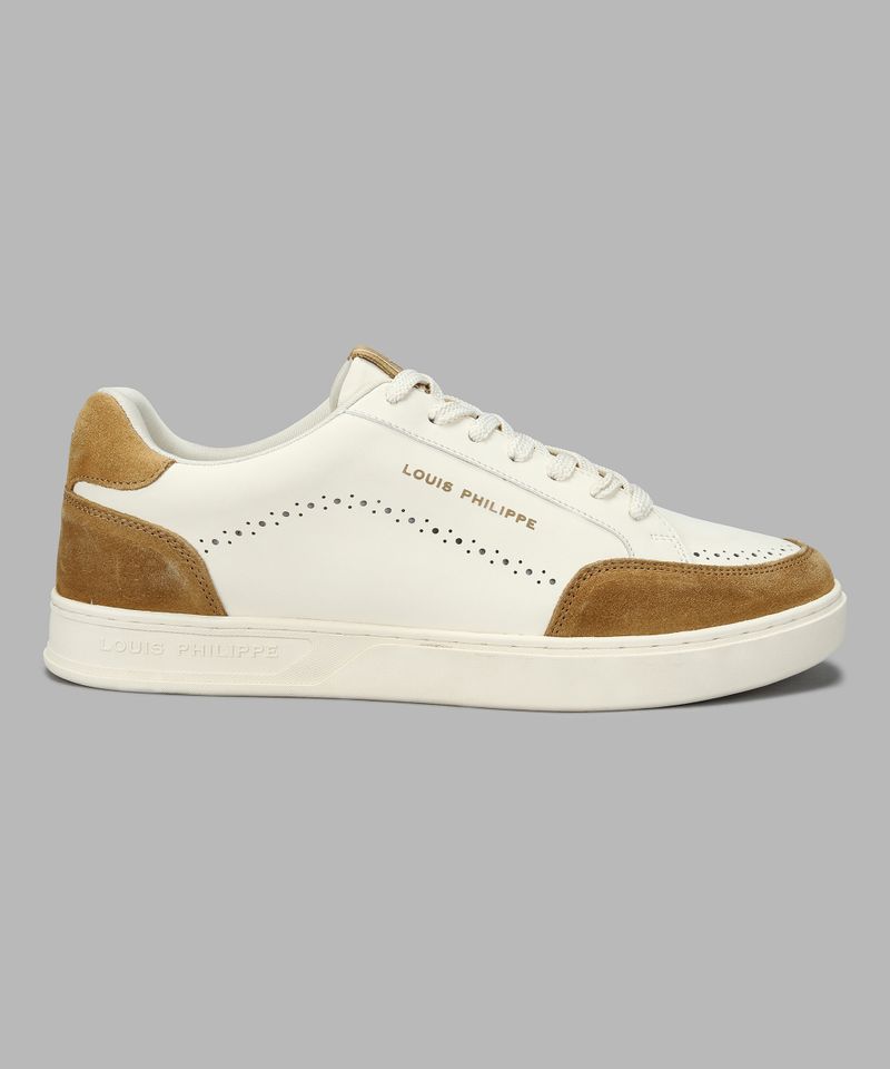 Louis Philippe Sport Lace Up Shoes for Men (Off White, UK 7) - Image 4