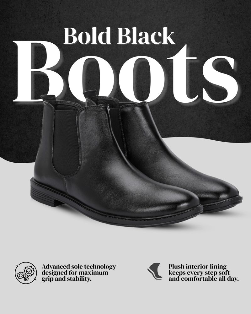 Aadi Men's Black Chelsea Boots - Image 5