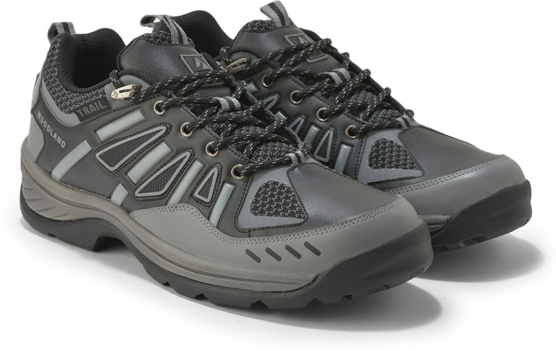 WOODLAND Outdoor Trekking Lightweight Breathable Durable Hiking & Trekking Shoes For Men Black , 7