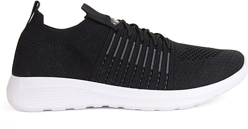 JQR MOJ-402 PLUS Walking Shoes For Men (Black, Grey , 9) - Image 6
