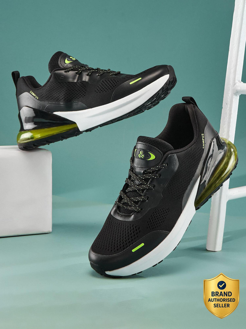 CAMPUS EXTRACT Running Shoes For Men (Black , 8)