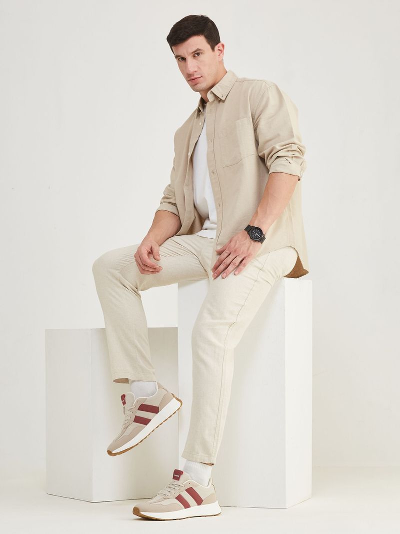 CAMPUS BRISK Men's Casual Sneakers (Beige, UK 10) - Image 7