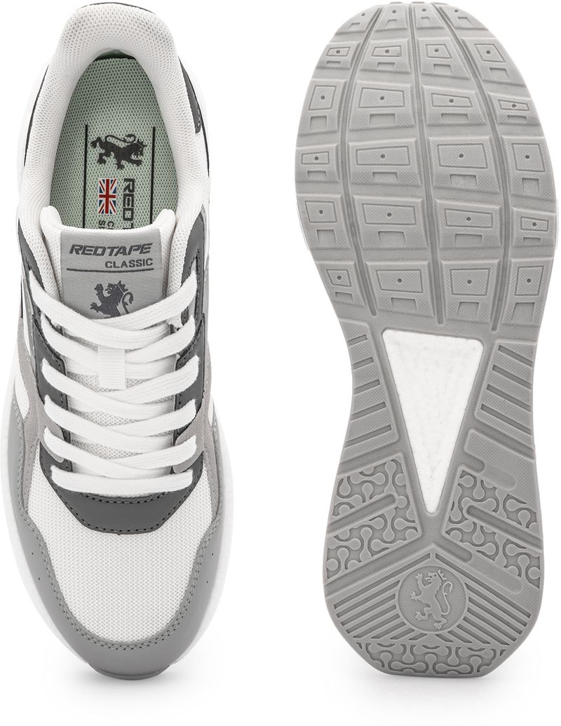 RED TAPE Men's Lifestyle Sneakers (White, Grey, Size 6) - Image 6