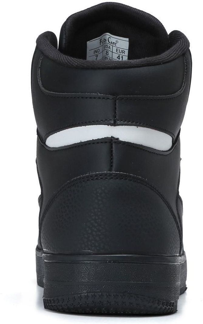 Field Care Faster Casual Sports Gym Training Hip-Hop Hi-Top Comfort Stylish Shoes Sneakers For Men (Black, White , 6) - Image 6
