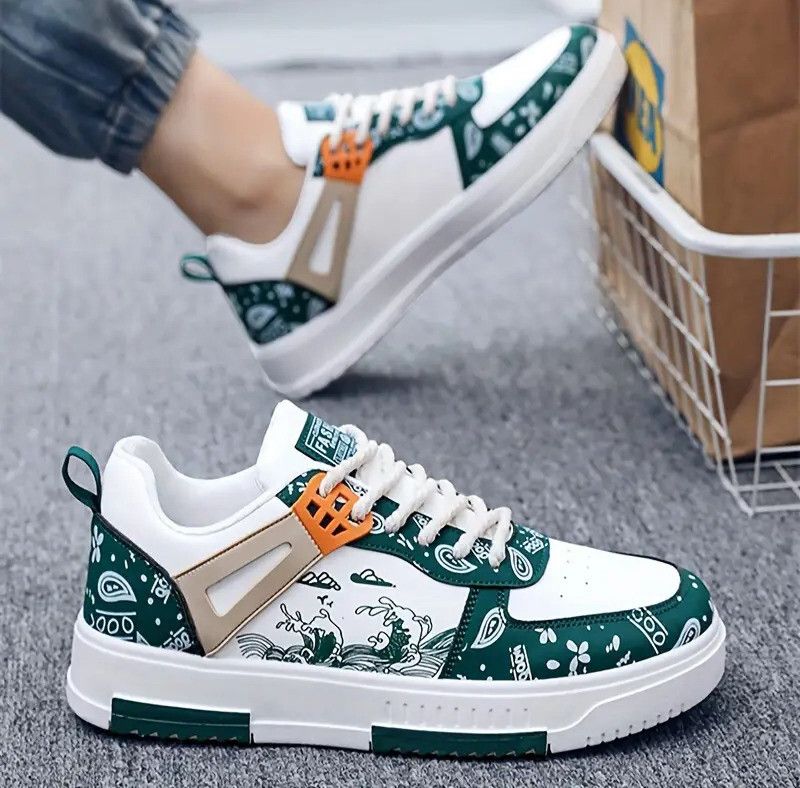 Xtoon Good vibes white green light weight sneakers sports Casuals...more - Image 3