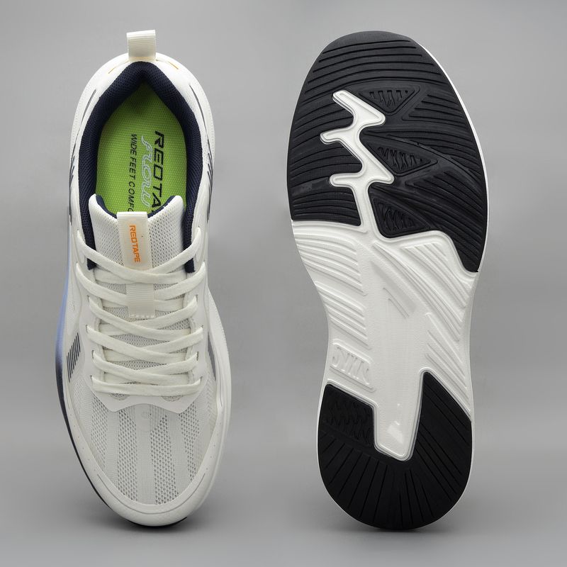 RED TAPE Walking Shoes For Men (Off White, Navy , 9) - Image 6
