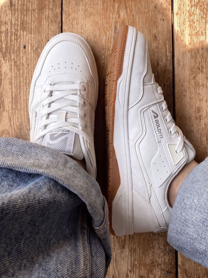 BOLDFIT Tracer Chunky Street Style Sneakers (White) - Image 4