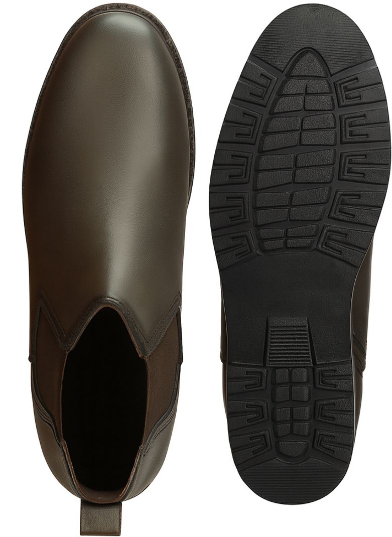 INN BLACK Men’s Black Leather Chelsea Boots - Image 6