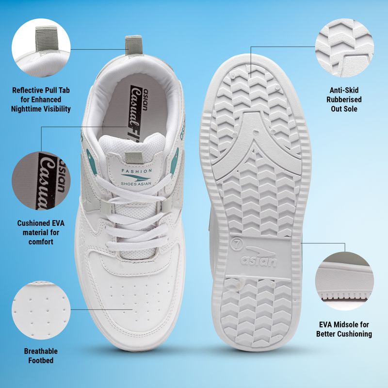 asian Moscow-01 White Chunky Sneakers - Image 5