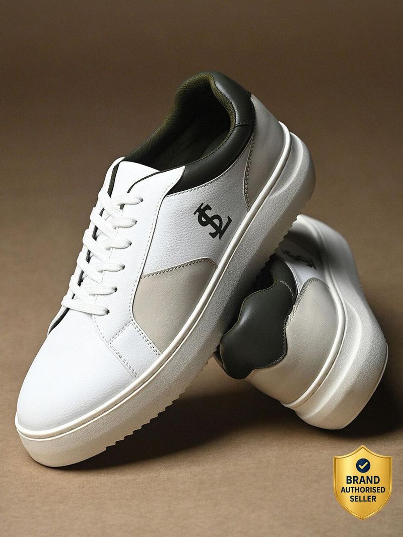 Louis Stitch White & Beige Men's Casual Sneakers - Image 2