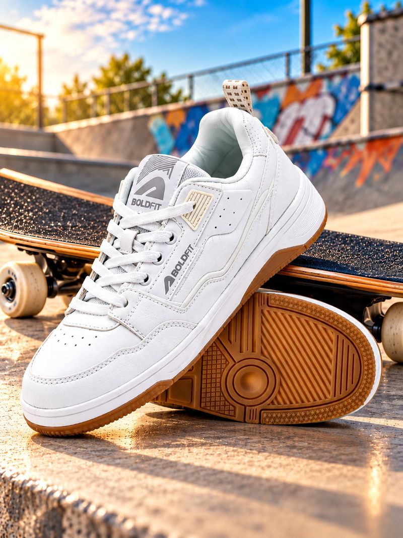 BOLDFIT Tracer Chunky Street Style Sneakers (White) - Image 2