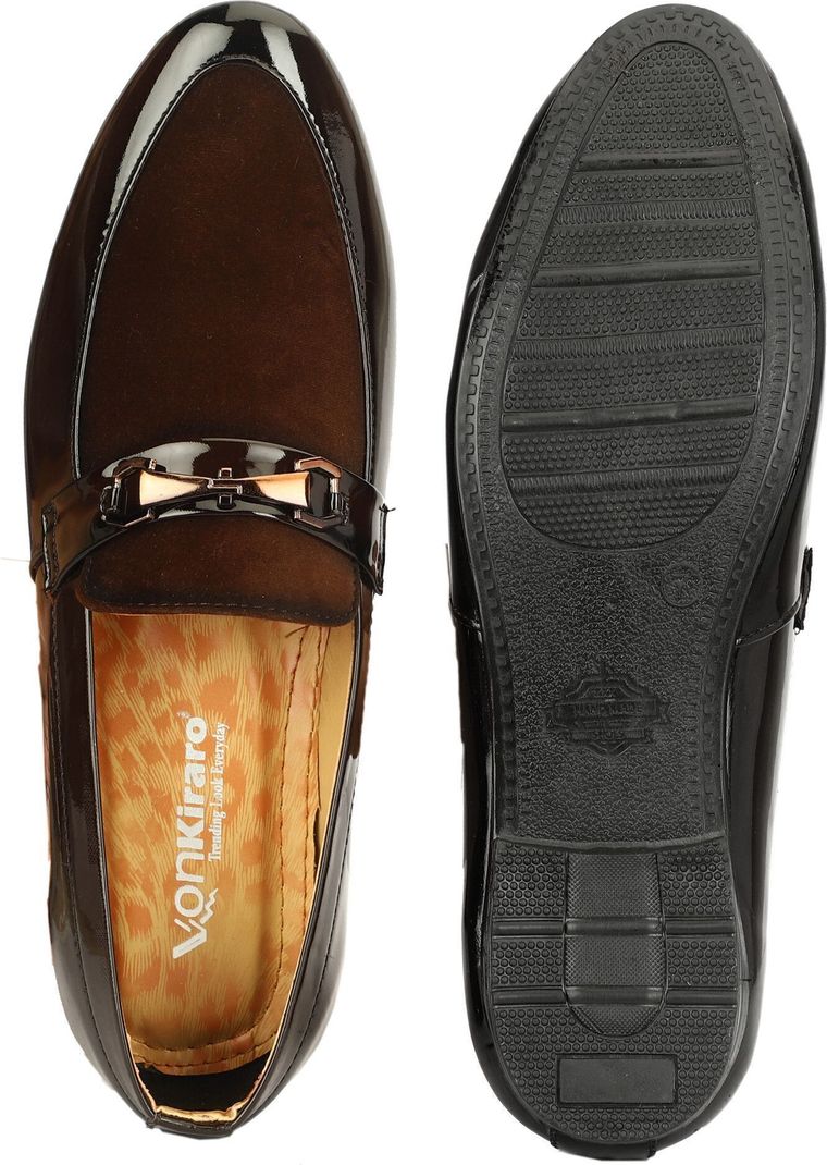 Von kiraro Casual Loafers for Men (Brown, Size 10) - Image 4