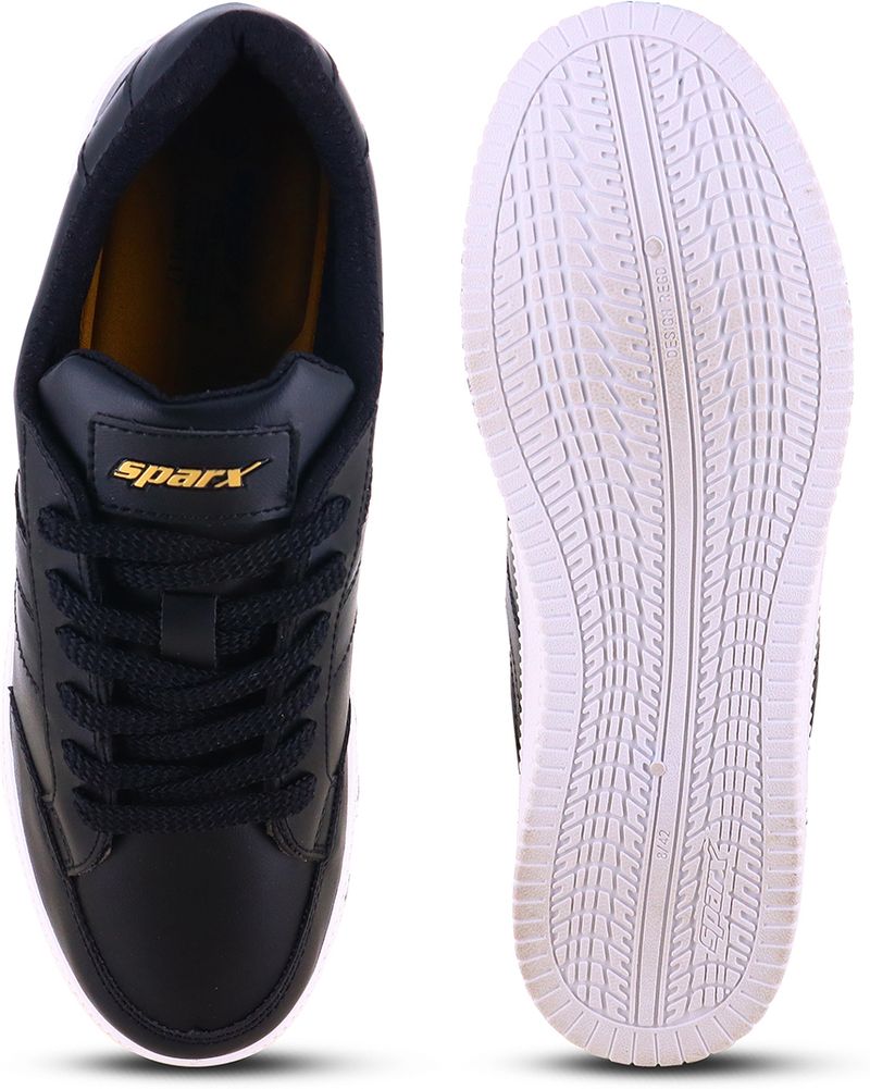 Sparx SM 9117 | Stylish, Comfortable | Sneakers For Men (Black, Gold , 8) - Image 3