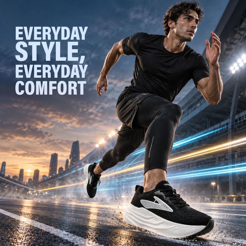 Yes'No Men's Mesh Lace-Up Running Shoes - Image 3