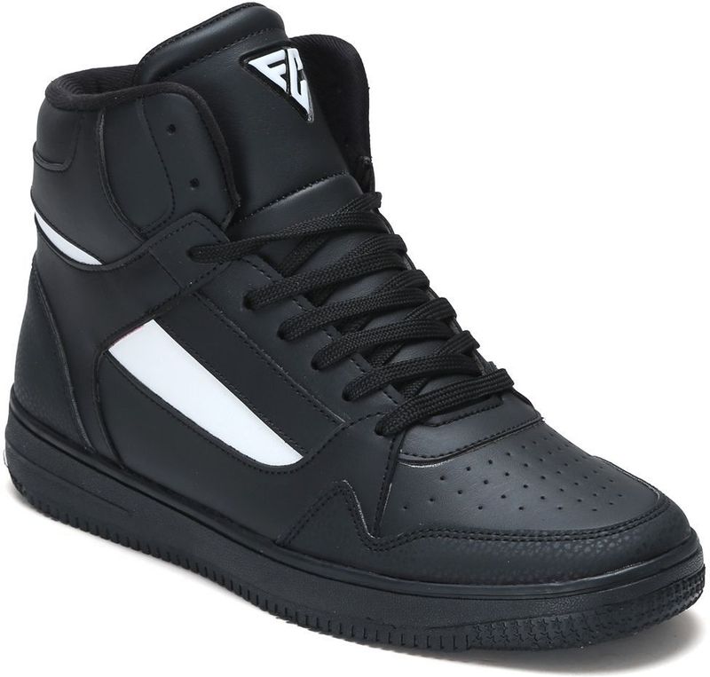 Field Care Faster Casual Sports Gym Training Hip-Hop Hi-Top Comfort Stylish Shoes Sneakers For Men (Black, White , 6) - Image 4