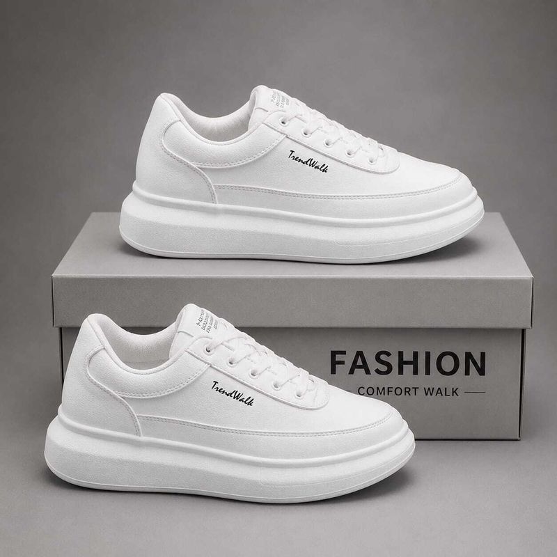 edisson Casuals Men's White Sneakers - Image 2