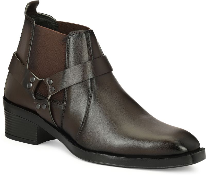 Retro King Men Full Grain Leather Chelsea Boots - Image 4