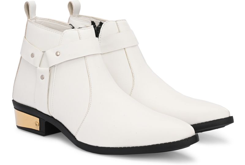 Zyenxis Men Black Harness Ankle Boots - Image 5