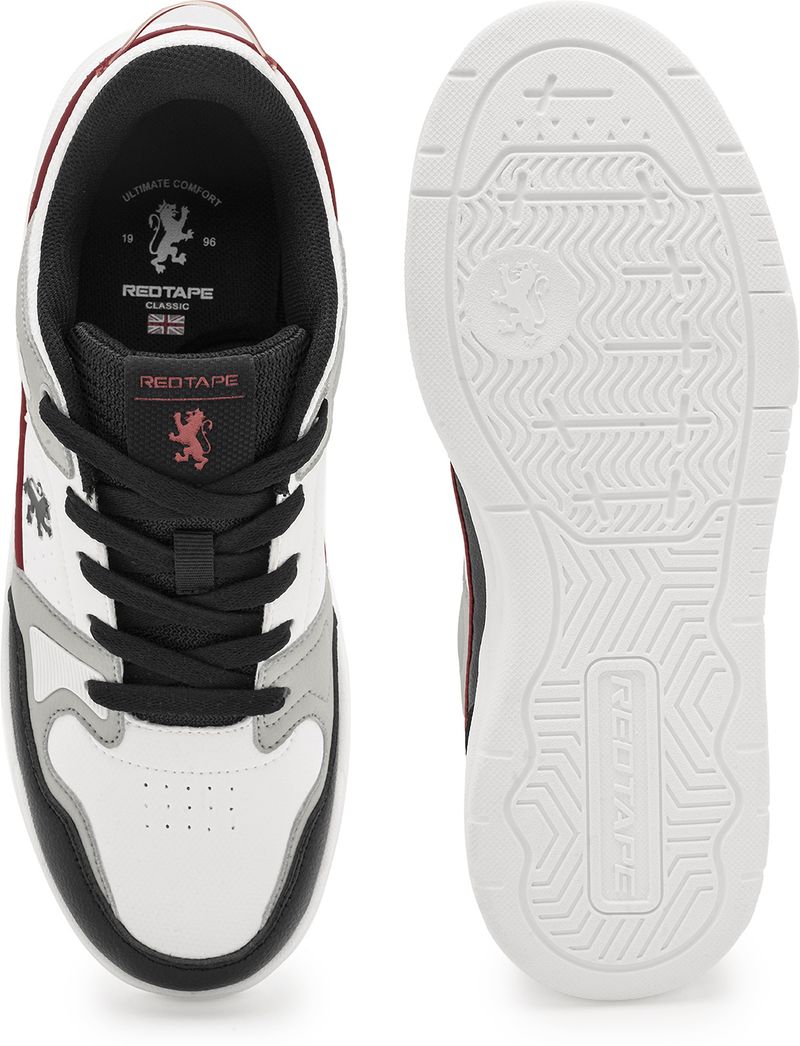 RED TAPE Low Cut Lifestyle Sneakers for Men in Black Red | Lifestyle Sneakers Sneakers For Men (Black , 7) - Image 6