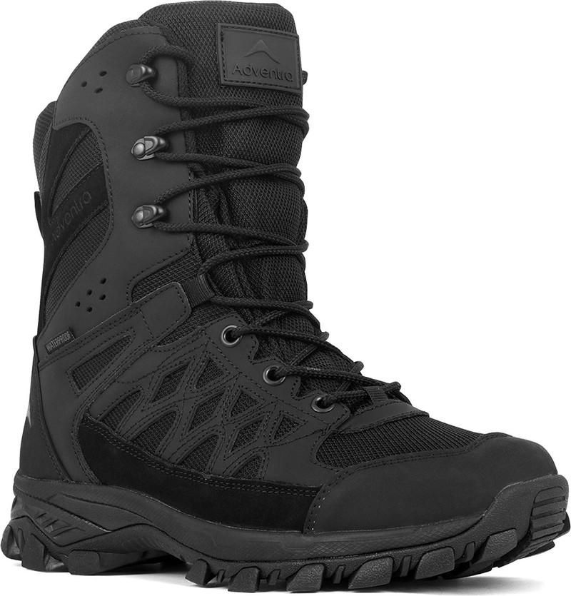 Adventra Adventra Men’s Waterproof Hiking Boots | WH1108 | Black Outdoors For Men Black , 10.5